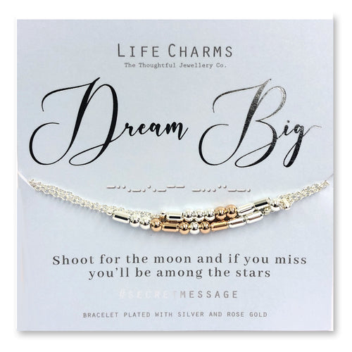 Life Charms Secret Message Dream Big Bracelet - Gifteasy Online