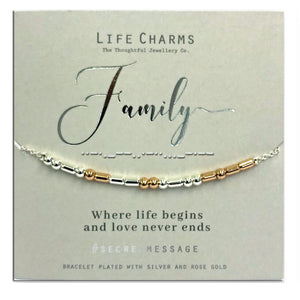 Life Charms Secret Message Family Bracelet - Gifteasy Online