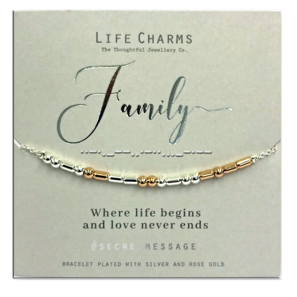 Life Charms Secret Message Family Bracelet - Gifteasy Online
