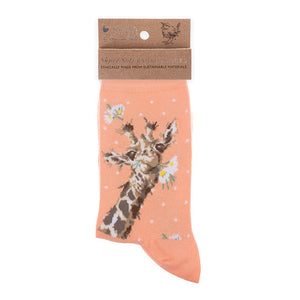 Wrendale Giraffe Sock 'Flowers' - Gifteasy Online