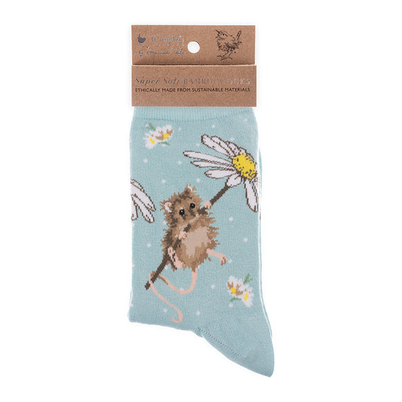 Wrendale Mouse Sock 'Oops A Daisy' - Gifteasy Online