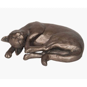 Frith Smokey Bronze Cat Curled Up - Gifteasy Online