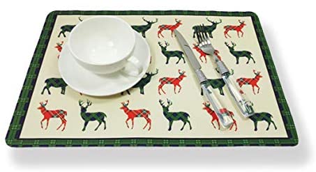 D & C Stag Fabric Placemat Set 4 - Gifteasy Online