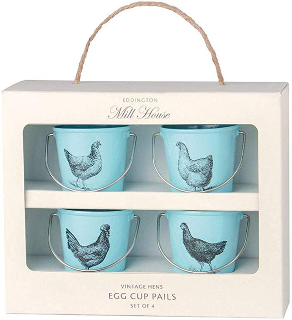 Eddington  Mill House Vintage Hens Egg Cup Pails Set of 4 - Gifteasy Online