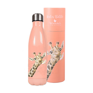 Wrendale Water Bottle 'Flowers' Giraffe Design - Gifteasy Online