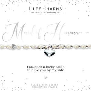 Life Charms Thank You for Being my Maid of Honour Bracelet - Gifteasy Online