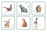 Portmeirion Pimpernel Wrendale Hare Coasters set of 6 - Gifteasy Online