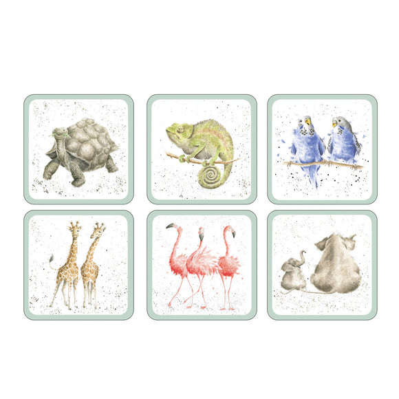 Portmeirion Pimpernel Wrendale Zoological Coaster set of 6 - Gifteasy Online