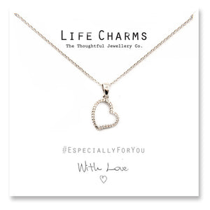 Life Charms Open Heart Necklace - Gifteasy Online