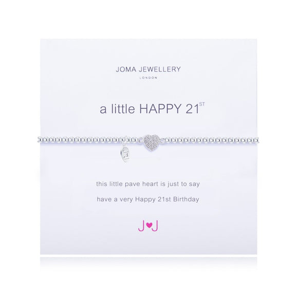 Joma Jewellery A Little Happy 21st Birthday Bracelet - Gifteasy Online