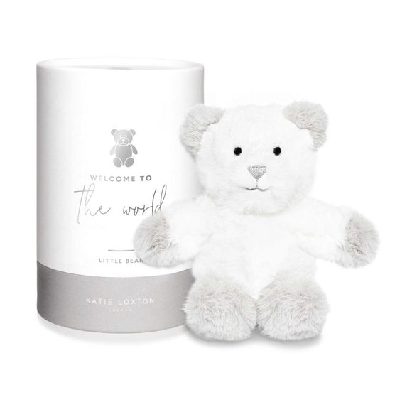 Katie Loxton Bear Baby Toy Welcome to the World Grey - Gifteasy Online