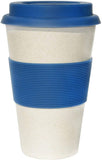 Ecoffee Cup: Blue Nature with Blue Silicone 14oz, Reusable and Eco Friendly Takeaway Coffee Cup - Gifteasy Online