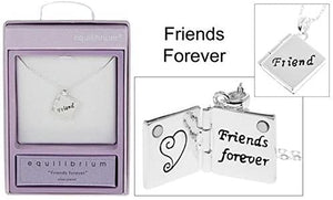 Equilibrium Silver Plated Best Friends Book Charm Necklace - Gifteasy Online