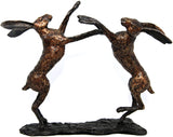 Unique Bronze Solid Bronze Boxing Hares - Gifteasy Online