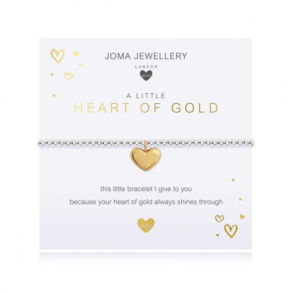 Joma Jewellery Childrens A Little Heart of Gold Bracelet - Gifteasy Online