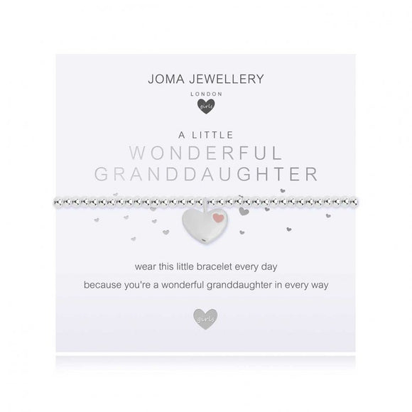 Joma Jewellery Childrens A Little Wonderful Granddaughter Bracelet - Gifteasy Online