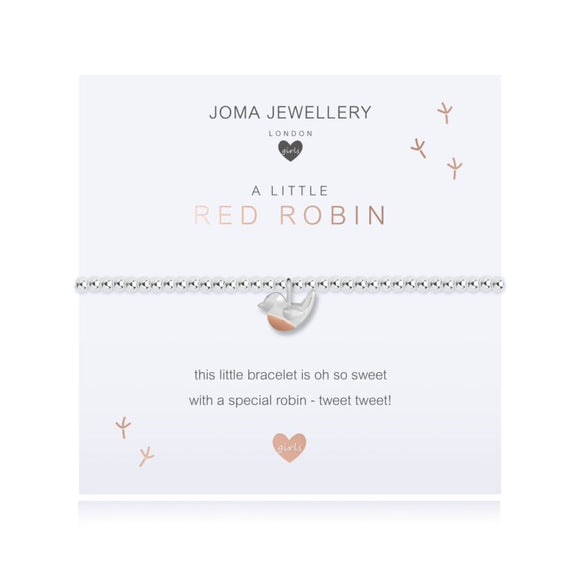 Joma Jewellery Children's A little Red Robin Bracelet - Gifteasy Online