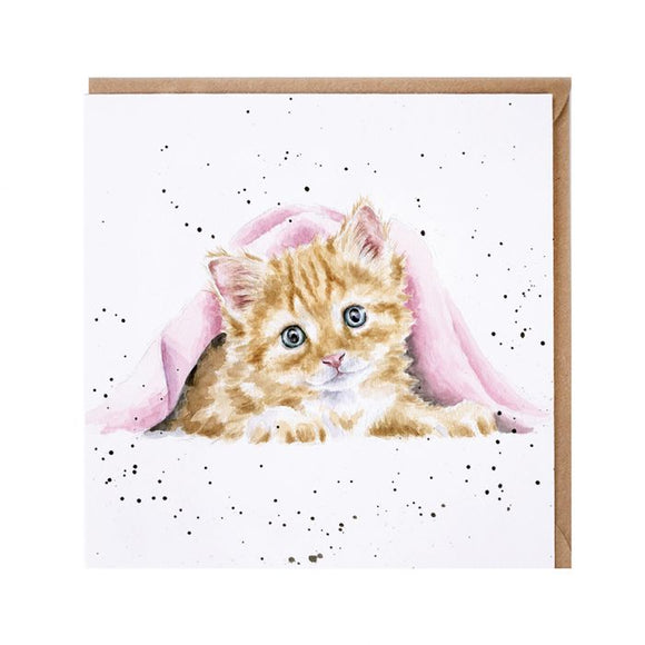 Wrendale 'Duvet Day' Kitten Card - Gifteasy Online