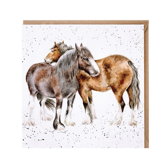 Wrendale 'Side by Side' Horse Card - Gifteasy Online