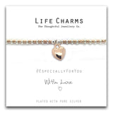 Life Charms Especially For You Rose Gold Heart Bracelet - Gifteasy Online