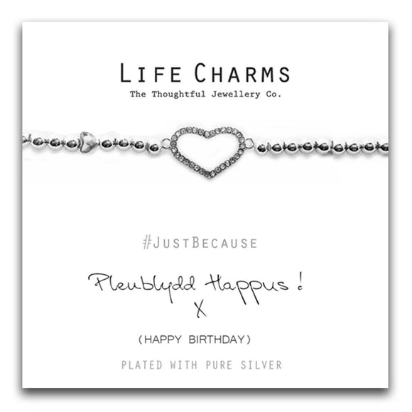 Life Charms  Penblwydd Hapus - Welsh Bracelet Happy Birthday - Gifteasy Online