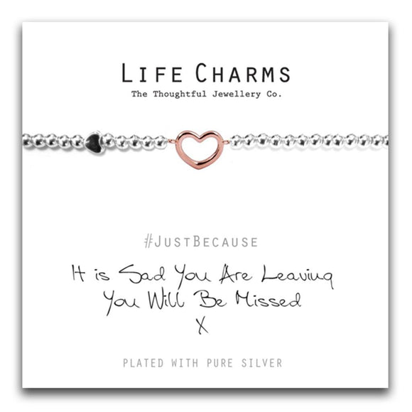 Life Charms Sad You Are Leaving Bracelet - Gifteasy Online