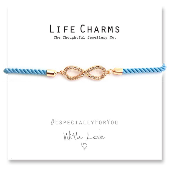 Life Charms EFY CZ Rose Gold Infinity Bracelet - Gifteasy Online
