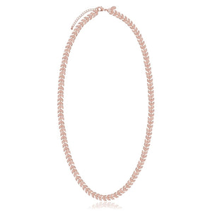Joma Jewellery Zari Rose Gold Plated Chevron Necklace with Gift Bag - Gifteasy Online