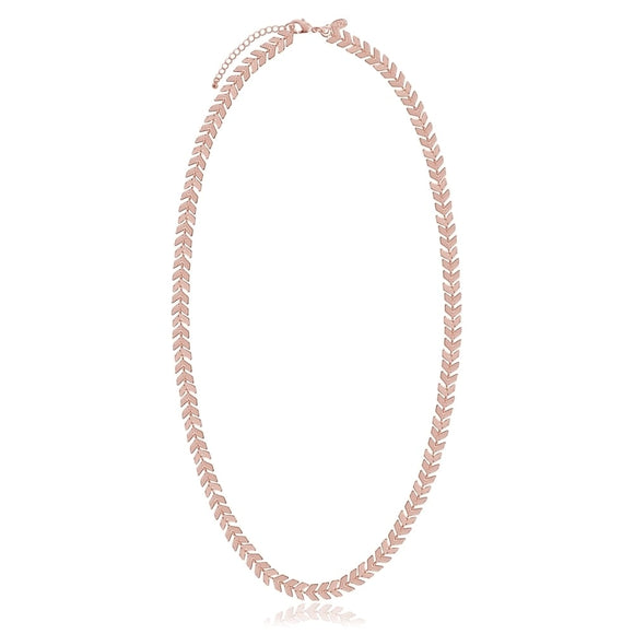 Joma Jewellery Zari Rose Gold Plated Chevron Necklace with Gift Bag - Gifteasy Online