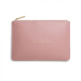 Katie Loxton Perfect Pouch Live Laugh Love Pink - Gifteasy Online
