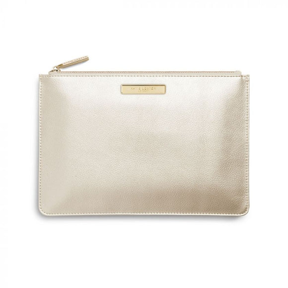Katie Loxton Soft Pebble Perfect Pouch Metallic Champagne - Gifteasy Online