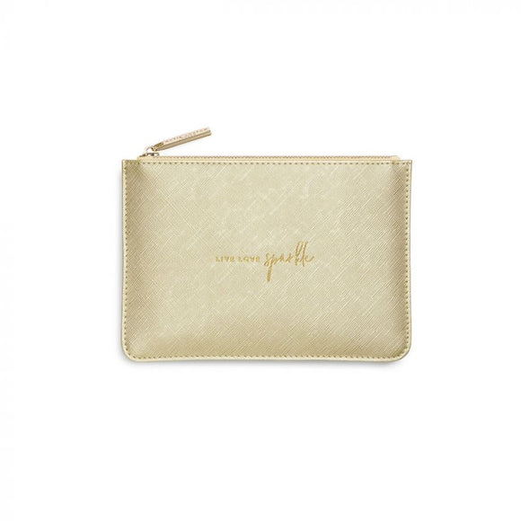 Katie Loxton Live Love Sparkle Perfect Pouch Gold - Gifteasy Online