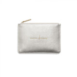 Katie Loxton Beautiful Dreamer Perfect Pouch Metallic Silver - Gifteasy Online