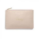 Katie Loxton Perfect Pouch | Hello Beautiful | Dusty Pink - Gifteasy Online