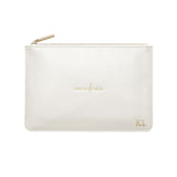Katie Loxton Perfect Pouch Live to Dream Metallic White - Gifteasy Online