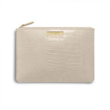 Katie Loxton   Celine Faux Croc Perfect Pouch | Oyster - Gifteasy Online