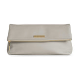 Katie Loxton  Alise Soft Pebble Fold Over Clutch | Stone - Gifteasy Online