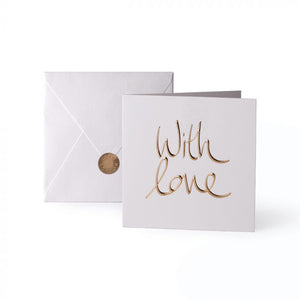 Katie Loxton Greeting Card | With Love | Gold Writing - Gifteasy Online