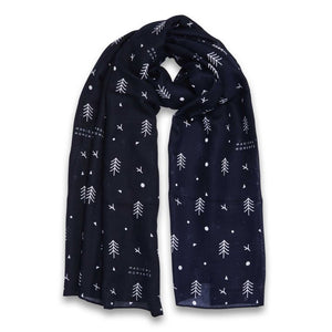 Katie Loxton Sentiment Scarf Magical Moments Navy - Gifteasy Online