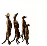 Solid Bronze Meerkat Family by Paul Jenkins - Gifteasy Online