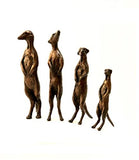 Solid Bronze Meerkat Family by Paul Jenkins - Gifteasy Online