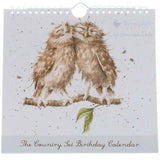 Wrendale Owl Country Set Birthday Calendar - Gifteasy Online