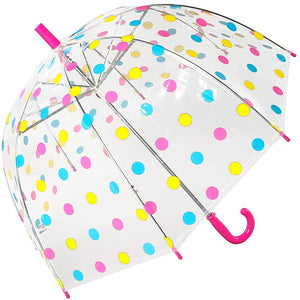 Susino Childrens Clear Dome Umbrella Polka Dot Design - Gifteasy Online
