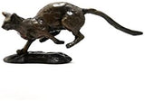 Solid Bronze Running Cat by Paul Jenkins - Gifteasy Online