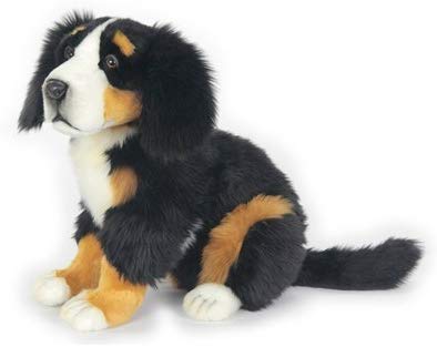 Sitting Bernese Mountain Dog Puppy Plush Soft Toy by Hansa 56cm. 6855 - Gifteasy Online