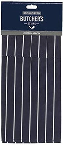 Stow green Butcher Navy Blue and White Stripe Cotton Apron. - Gifteasy Online