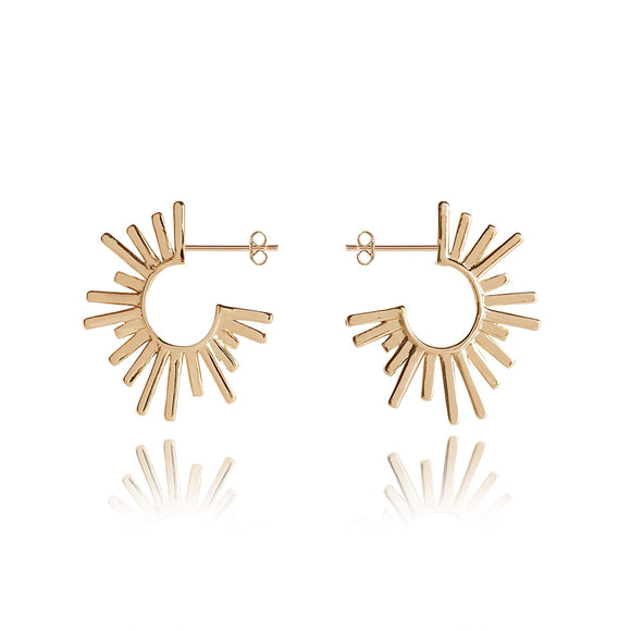 Joma Jewellery Gold Sunburst Hoop Earrings - Gifteasy Online