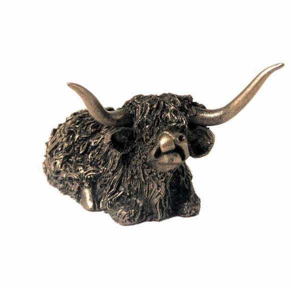 Frith Sculptures  Highland Bull Sitting - Gifteasy Online