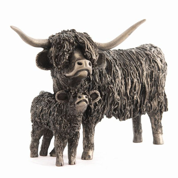 Frith Sculptures  Highland Cow and Calf - Gifteasy Online