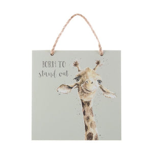 Wrendale 'Born to Stand Out' Giraffe Wooden Plaque - Gifteasy Online